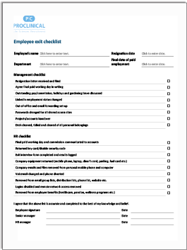 Employee Exit Plan Template from staffscience.proclinical.com